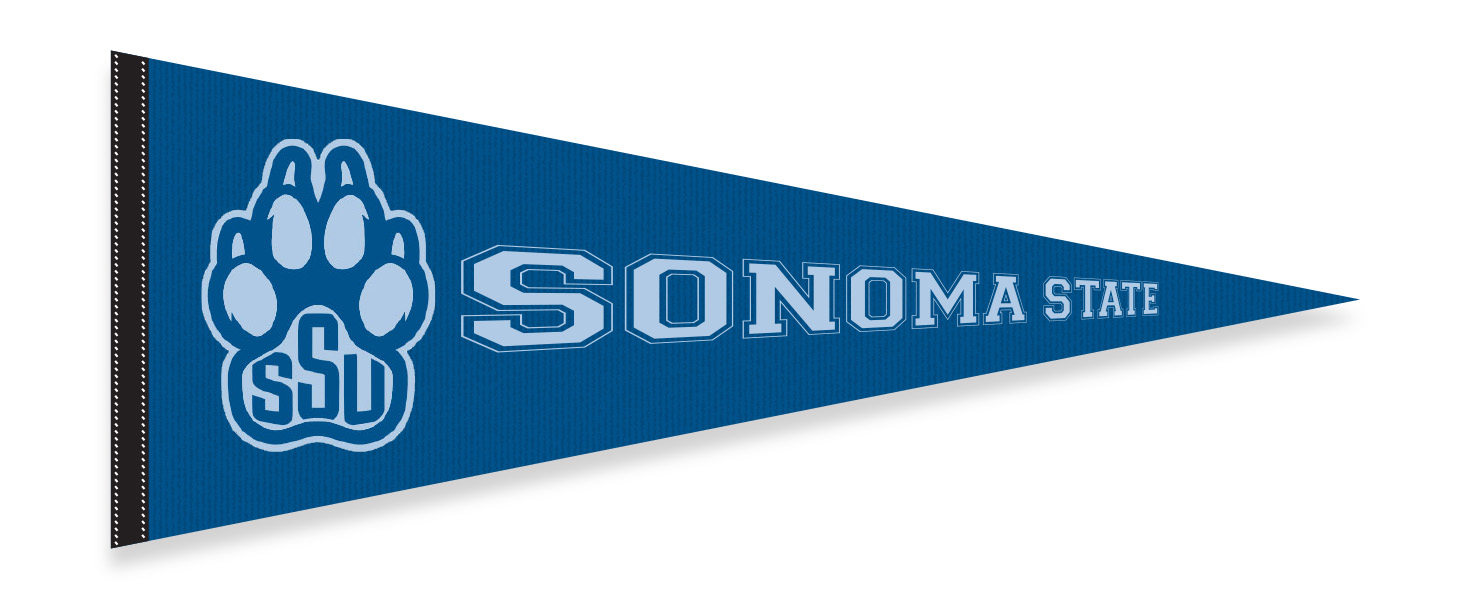 sonoma state pennant in blue